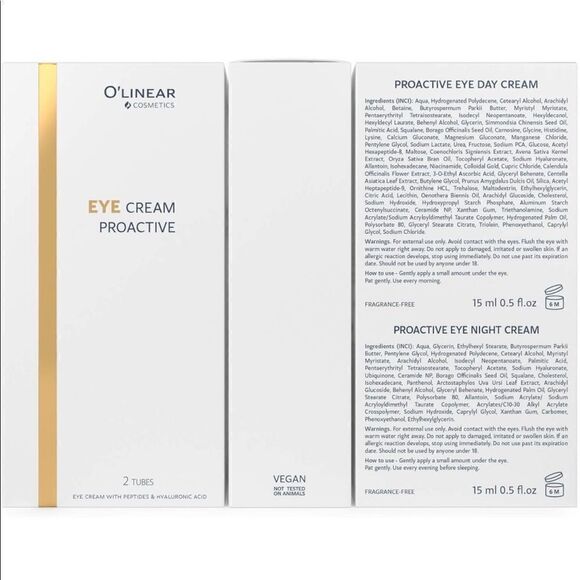 O’LINEAR EYE CREAM PROACTIVE DAY AND NIGHT CREAM - Picture 3 of 3